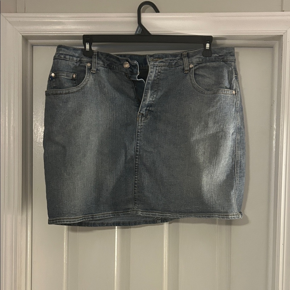 Zana Di Blue Denim Mini Skirt